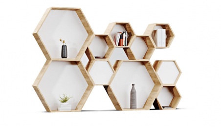 Hive Shelves Wall Panel