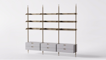 Modular Shelve Units with Drawers